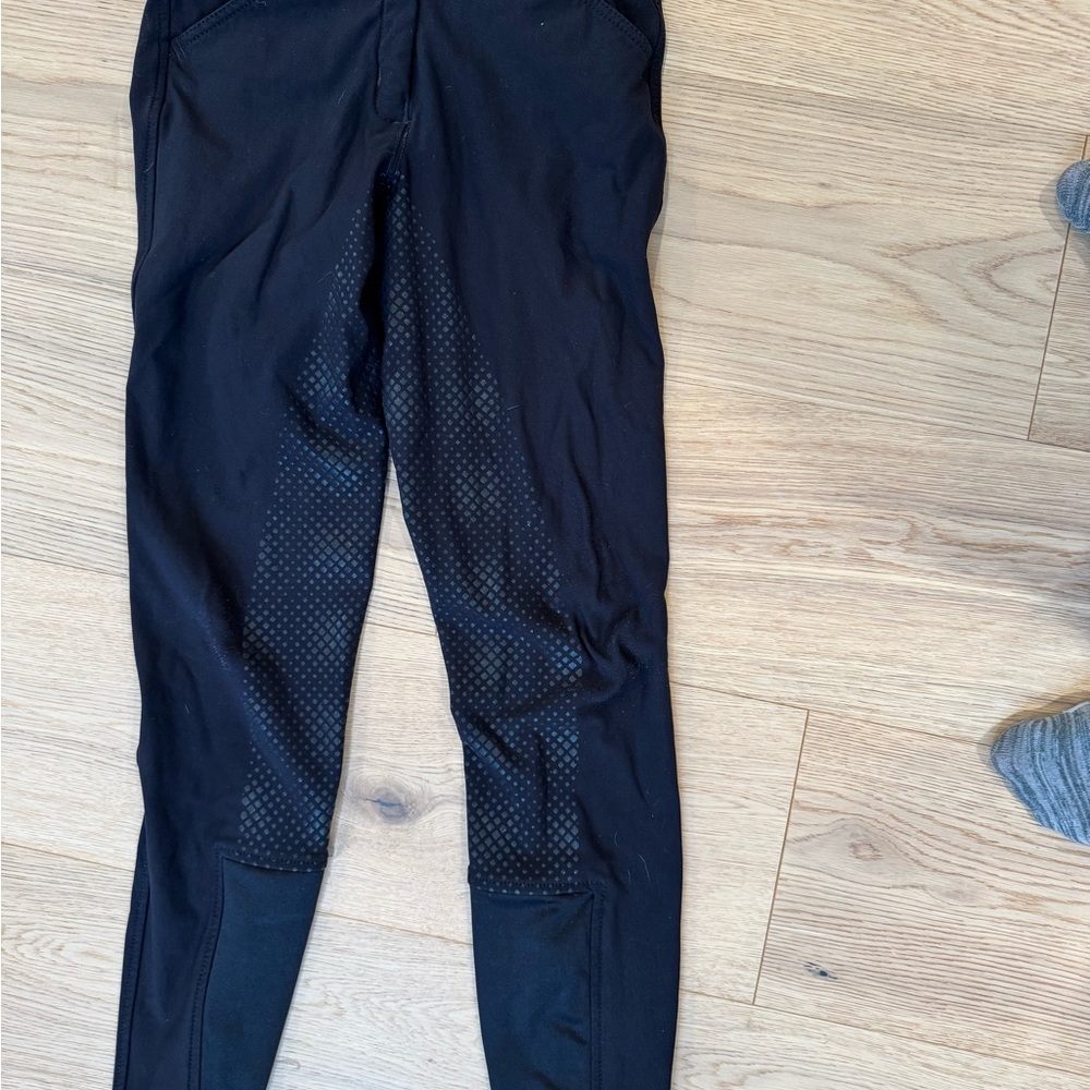 Black Riding Pants with Dotted Accents